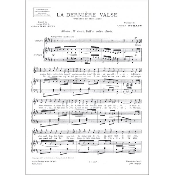 La Derniere Valse N 5 Chant-Piano (Quatuor Danse